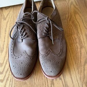 Polo Ralph Lauren Men's Brown Suede Wingtip Dress Shoes Size 11